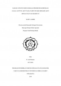KADAR COPEPTIN SERUM SEBAGAI PREDIKTOR KOMPLIKASI  
GAGAL JANTUNG AKUT PADA PASIEN INFARK MIOKARD AKUT  
DENGAN ELEVASI SEGMEN ST