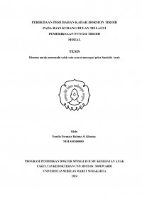 PERBEDAAN PERUBAHAN KADAR HORMON TIROID PADA BAYI KURANG BULAN MELALUI PEMERIKSAAN FUNGSI TIROID SERIAL