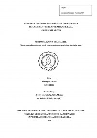 HUBUNGAN FLUID OVERLOAD DENGAN PEMANJANGAN
PENGGUNAAN VENTILATOR MEKANIK PADA  
ANAK SAKIT KRITIS