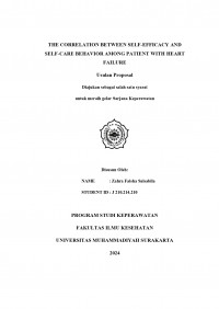 THE CORRELATION BETWEEN SELF-EFFICACY AND SELF-CARE BEHAVIOR AMONG PATIENT WITH HEART FAILURE