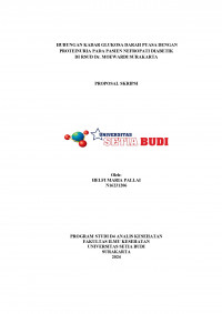 HUBUNGAN KADAR GLUKOSA DARAH PUASA DENGAN PROTEINURIA PADA PASIEN NEFROPATI DIABETIK  DI RSUD Dr. MOEWARDI SURAKARTA