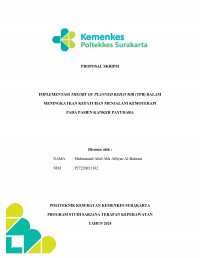 IMPLEMENTASI THEORY OF PLANNED BEHAVIOR (TPB) DALAM MENINGKATKAN KEPATUHAN MENJALANI KEMOTERAPI PADA PASIEN KANKER PAYUDARA
