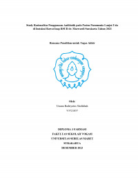 Study Rasionalitas Penggunaan Antibiotik pada Pasien Pneumonia Lanjut Usia
di Instalasi Rawat Inap RSUD dr. Moewardi Surakarta Tahun 2023