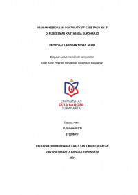 ASUHAN KEBIDANAN CONTINUITY OF CARE PADA NY. F DI PUSKESMAS KARTASURA SUKOHARJO