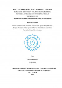 PENGARUH SEKRETOM SEL PUNCA MESENKIMAL TERHADAP PARAMETER REMODELING TULANG FASE FORMASI PADA PENDERITA REUMATIK AUTOIMUN DENGAN TERAPI GLUKOKORTOID (Kajian Pada Osteokalsin, Interleukin-6, dan Tumor Necrosis Factor-α)