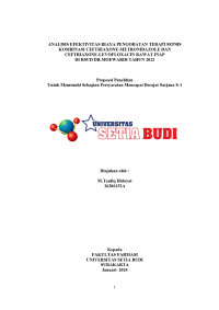 ANALISIS EFEKTIVITAS BIAYA PENGOBATAN TERAPI SEPSIS
KOMBINASI CEFTRIAXONE-METRONIDAZOLE DAN
CEFTRIAXONE-LEVOFLOXACIN RAWAT INAP
DI RSUD DR.MOEWARDI TAHUN 2022