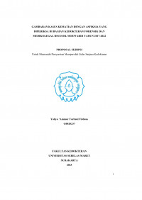 GAMBARAN KASUS KEMATIAN DENGAN ASFIKSIA YANG
DIPERIKSA DI BAGIAN KEDOKTERAN FORENSIK DAN
MEDIKOLEGAL RSUD DR. MOEWARDI TAHUN 2017-2022