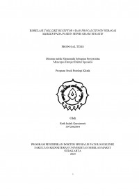 KORELASI TOLL LIKE RECEPTOR 4 DAN PROCALCITONIN SEBAGAI
MARKER PADA PASIEN SEPSIS GRAM NEGATIF