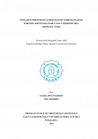 PENGARUH PSIKOTERAPI GUIDED IMAGERY TERHADAP KADAR
KORTISOL SERUM PADA PASIEN PASCA SEKSIOSESAREA