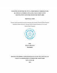 LINIS SECRETOME SEL PUNCA MESENKIMAL TERHADAP LED,
Hs-CRP DAN ANTIBODI ANTI ds-DNA PADA PASIEN LUPUS 
ERITEMATOSUS SISTEMIK DI RSUD DR MOEWARDI