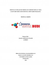 Image of HUBUNGAN JUMLAH NEUTROFIL DAN LIMFOSIT DENGAN VIRAL LOAD PASIEN HEPATITIS B RSUD Dr. MOEWARDI SURAKARTA