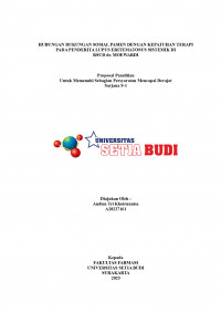 HUBUNGAN DUKUNGAN SOSIAL PASIEN DENGAN KEPATUHAN TERAPI PADA PENDERITA LUPUS ERITEMATOSUS SISTEMIK DI  RSUD dr. MOEWARDI