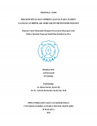 Image of RELIGIUSITAS DAN SPIRITUALITAS PADA PASIEN GANGGUAN BIPOLAR: SEBUAH STUDI FENOMENOLOGI