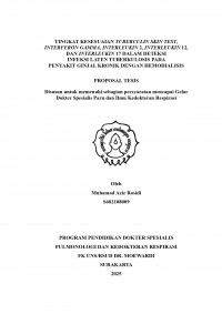 TINGKAT KESESUAIAN TUBERCULIN SKIN TEST, INTERFERON GAMMA, INTERLEUKIN 2, INTERLEUKIN 12, DAN INTERLEUKIN 17 DALAM DETEKSI  INFEKSI LATEN TUBERKULOSIS PADA  PENYAKIT GINJAL KRONIK DENGAN HEMODIALISIS