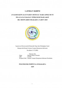 ANALISIS KEPUASAN PASIEN DITINJAU DARI ASPEK MUTU PELAYANAN BAGIAN TPPRJ DI RUMAH SAKIT DR. MOEWARDI SURAKARTA TAHUN 2025
