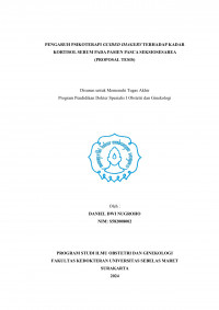 Pengaruh Psikoterapi Guided Imagery terhadap Kadar Kortisol Serum pada Pasien Pasca Seksiosesarea