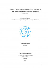 Image of HUBUNGAN ANTARA KEHAMILAN PREEKLAMSIA DENGAN BAYI BERAT LAHIR RENDAH (BBLR) DI RSUD DR. MOEWARDI  TAHUN 2022