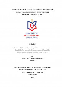 PERBEDAAN TINGKAT KEPUASAN PASIEN PADA SISTEM PENDAFTARAN ONLINE DAN OFFLINE DI RSUD DR.MOEWARDI SURAKARTA