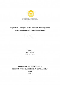 Pengalaman Tidur pada Pasien Kanker Ginekologi selama menjalani Kemoterapi: Studi Fenomenologi