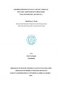 EKSPRESI PROTEIN P21 DAN CASPASE-3 SEBAGAI
PENANDA APOPTOSIS DAN PROGNOSIS
PADA KONDILOMA AKUMINATA