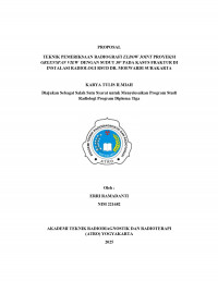 Image of TEKNIK PEMERIKSAAN RADIOGRAFI ELBOW JOINT PROYEKSI GREENSPAN VIEW  DENGAN SUDUT 30o PADA KASUS FRAKTUR DI INSTALASI RADIOLOGI RSUD DR. MOEWARDI SURAKARTA