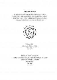 Image of EVALUASI PENGGUNAAN ANTIBIOTIK DAN ANTIVIRUS   PADA PASIEN TUBERKULOSIS DENGAN DIAGNOSIS COVID-19  DI RUMAH SAKIT UMUM DAERAH DR. MOEWARDI (RSDM) SURAKARTA PERIODE MEI 2021 – DESEMBER 2022