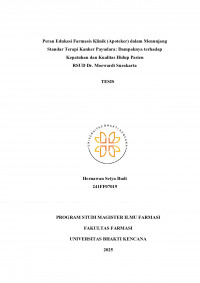 Image of Peran Edukasi Farmasis Klinik (Apoteker) dalam Menunjang Standar Terapi Kanker Payudara: Dampaknya terhadap Kepatuhan dan Kualitas Hidup Pasien  RSUD Dr. Moewardi Surakarta