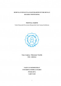 HUBUNGAN PENGGUNAAN KONTRASEPSI SUNTIK DENGAN KEJADIAN MENINGIOMA