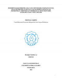 DESKRIPSI KARAKTERISTIK LUKA YANG MENYEBABKAN KEMATIAN PADA JENAZAH PEREMPUAN DEWASA YANG DI PERIKSA DI INSTALASI KEDOKTERAN  FORENSIK DAN MEDIKOLEGAL RSUD MOEWARDI SURAKARTA PADA TAHUN 2015-2020