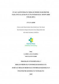 Image of EVALUASI PENERAPAN REKAM MEDIS ELEKTRONIK PADA INSTALASI RAWAT INAP DI RSUD Dr. MOEWARDI SURAKARTA