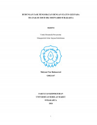 Image of HUBUNGAN FASE PENGOBATAN DENGAN STATUS GIZI PADA  TB ANAK DI  RSUD DR. MOEWARDI SURAKARTA