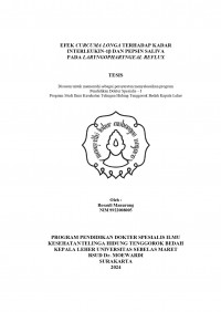 EFEK CURCUMA LONGA TERHADAP KADAR
INTERLEUKIN-1β DAN PEPSIN SALIVA 
PADA LARYNGOPHARYNGEAL REFLUX