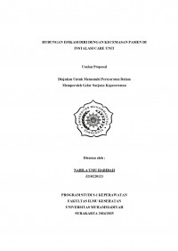 Image of HUBUNGAN EFIKASI DIRI DENGAN KECEMASAN PASIEN DI INSTALASI CARE UNIT