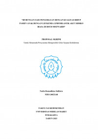 HUBUNGAN FASE PENGOBATAN DENGAN KUALITAS HIDUP PASIEN ANAK DENGAN LEUKEMIA LIMFOBLASTIK AKUT RISIKO BIASA DI RSUD MOEWARDI