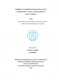 PERBEDAAN EKSPRESI INTERLEUKIN-10 DAN
INTERLEUKIN-37 PADA LESI KELOID DAN  
KULIT NORMAL