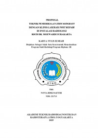 Image of TEKNIK PEMERIKSAAN ESOFAGOGRAFI DENGAN KLINIS LASERASI POST REPAIR DI INSTALASI RADIOLOGI RSUD DR.MOEWARDI SURAKARTA