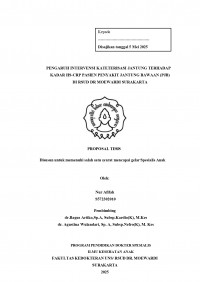PENGARUH INTERVENSI KATETERISASI JANTUNG TERHADAP KADAR HS-CRP PASIEN PENYAKIT JANTUNG BAWAAN (PJB) DI RSUD DR MOEWARDI SURAKARTA