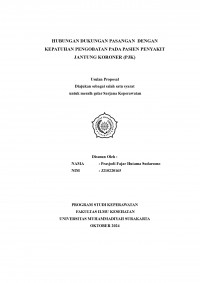 Image of HUBUNGAN DUKUNGAN PASANGAN  DENGAN KEPATUHAN PENGOBATAN PADA PASIEN PENYAKIT JANTUNG KORONER (PJK)