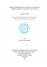 Image of PERBEDAAN EKSPRESI PROTEIN RETINOBLASTOMA (pRb) PADA
KONDILOMA AKUMINATA LESI GENITAL DAN LESI ANAL