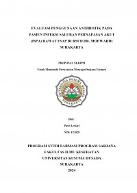 Image of EVALUASI PENGGUNAAN ANTIBIOTIK PADA PASIEN INFEKSI SALURAN PERNAPASAN AKUT (ISPA) RAWAT INAP DI RSUD DR. MOEWARDI  SURAKARTA