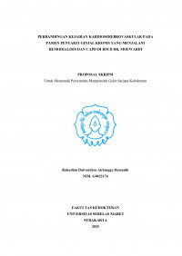 PERBANDINGAN KEJADIAN KARDIOSEREBROVASKULAR PADA PASIEN PENYAKIT GINJAL KRONIS YANG MENJALANI HEMODIALISIS DAN CAPD DI RSUD DR. MOEWARDI