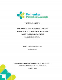 FAKTOR-FAKTOR DETERMINAN YANG BERHUBUNGAN DENGAN MORTALITAS  PASIEN CARDIOGENIC SHOCK  PADA USIA DEWASA