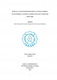 HUBUNGAN TAHAP KEMOTERAPI DENGAN TINGKAT DEPRESI ANAK PENDERITA LEUKEMIA LIMFOBLASTIK AKUT DI RSUD DR MOEWARDI