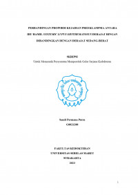 Image of PERBANDINGAN PROPORSI KEJADIAN PREEKLAMPSIA ANTARA IBU HAMIL SYSTEMIC LUPUS ERYTHEMATOSUS DERAJAT RINGAN DIBANDINGKAN DENGAN DERAJAT SEDANG-BERAT