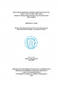 Image of PENGARUH EKSOSOM ADIPOSE DERIVED STEM CELL (ADSC) PADA PASIEN MELASMA (Kajian Terhadap Indeks Melanin, Skor MASI dan Skor MELASQOL) HALAM