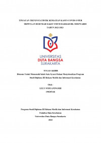 TINJAUAN TREND STATISTIK KEMATIAN KASUS COVID-19 PER
TRIWULAN DI RUMAH SAKIT UMUM DAERAH DR. MOEWARDI
TAHUN 2022-2023