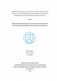 PERBEDAAN KETEBALAN TUNIKA INTIMA-MEDIA ARTERI KAROTIS
KOMUNIS ANTARA PEROKOK DAN NON-PEROKOK PADA PESERTA
DIDIK PPDS FK UNS DI RSUD DR MOEWARDI SURAKARTA