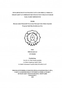 Image of PENGARUH POLYUNSATURATED FATTY ACID OMEGA-3 SEBAGAI
TERAPI ADJUVAN TERHADAP KECEMASAN DAN TEKANAN DARAH
PADA PASIEN HIPERTENSI