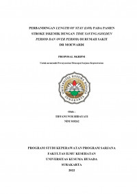 PERBANDINGAN LENGTH OF STAY (LOS) PADA PASIEN STROKE ISKEMIK DENGAN TIME SAVING (GOLDEN  PERIOD DAN OVER PERIOD) DI RUMAH SAKIT  DR MOEWARDI