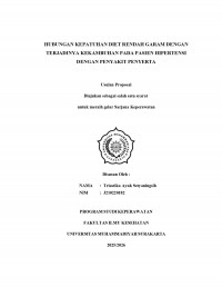 Image of HUBUNGAN KEPATUHAN DIET RENDAH GARAM DENGAN TERJADINYA KEKAMBUHAN PADA PASIEN HIPERTENSI DENGAN PENYAKIT PENYERTA